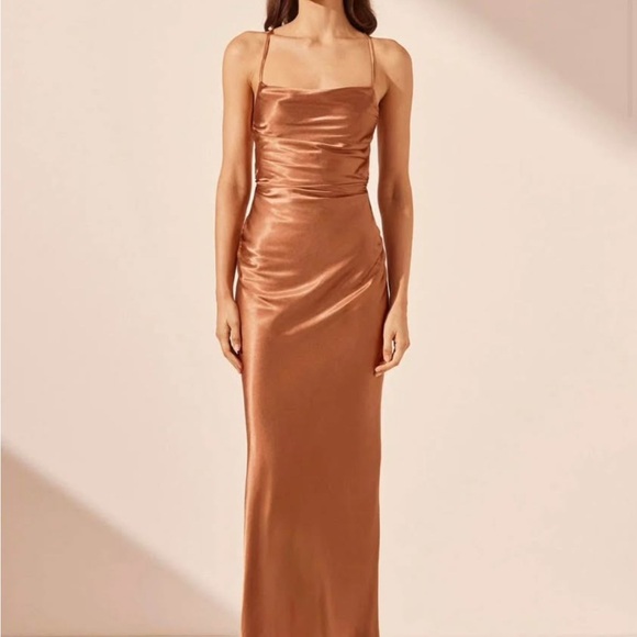 Shona Joy Copper Maxi Dress - Picture 1 of 6